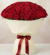 Букет 101 Красная роза Милано #REPLACE_PRED# Оранжереях