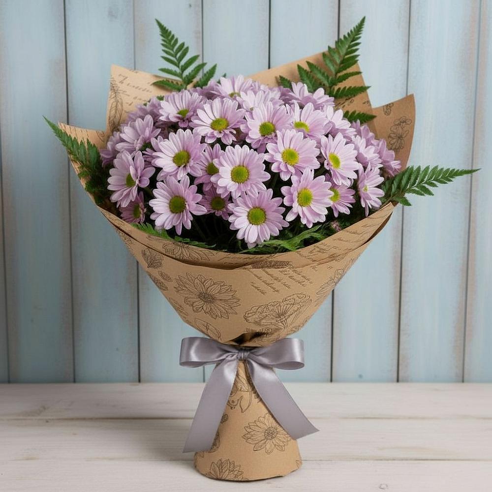 Букет цветов из: Хризантемы в Оранжереях