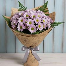 Букет цветов из:  Хризантемы в Оранжереях