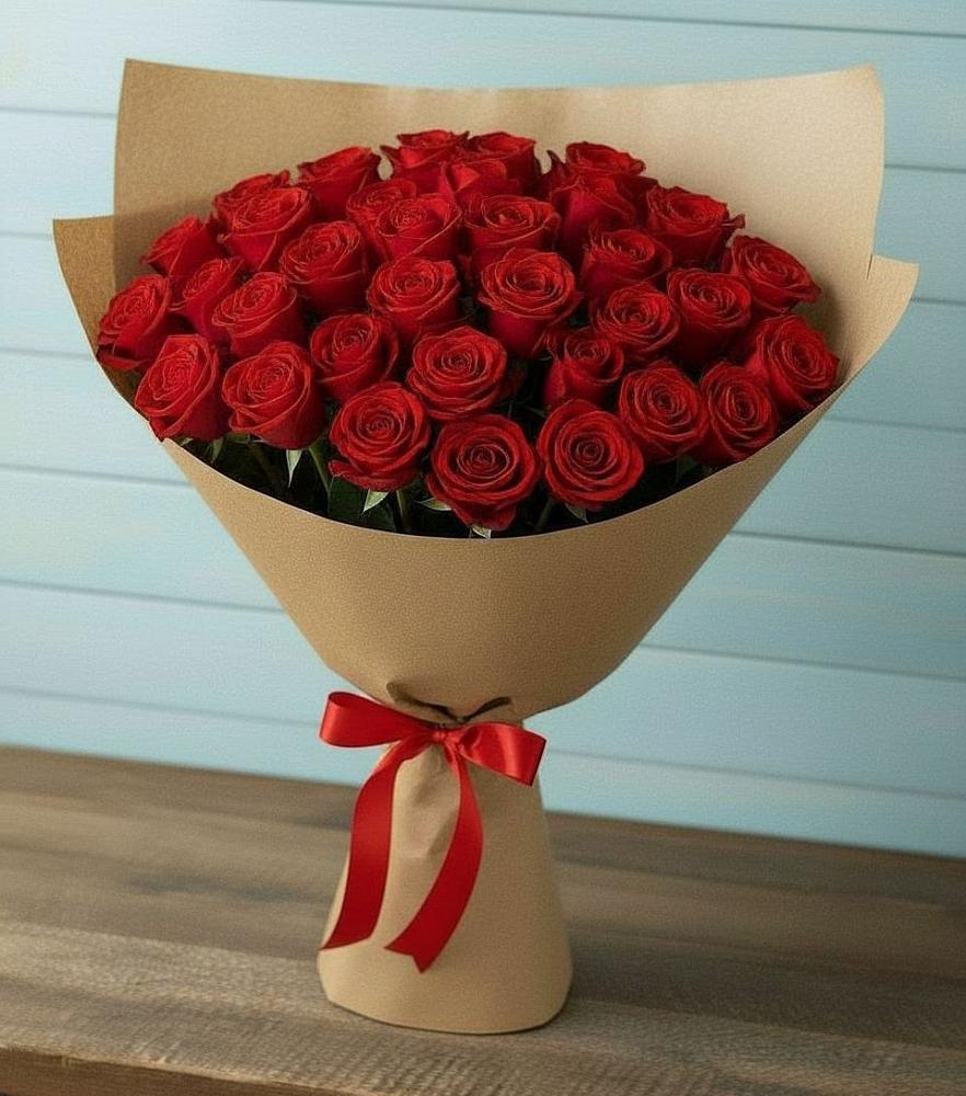 Букет Красные розы Милано в Оранжереях