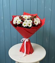 Букет цветов из:  Хризантемы в Оранжереях