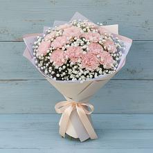 Букет цветов из:  Гвоздики #REPLACE_PRED# Оранжереях