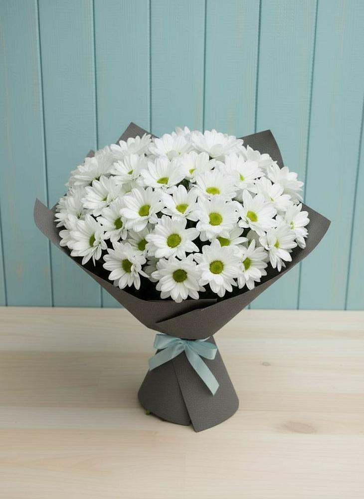 Букет цветов из: Хризантемы в Оранжереях