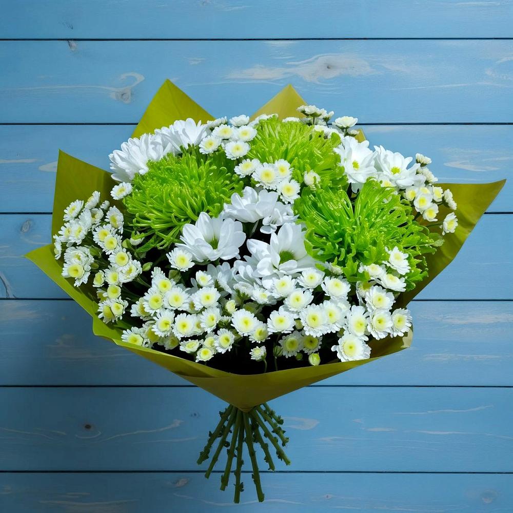 Букет цветов из: Хризантемы в Оранжереях