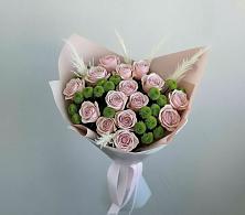 Букет цветов из:  Розы и Хризантемы в Оранжереях