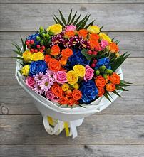 Букет цветов из:  Розы и Хризантемы в Оранжереях