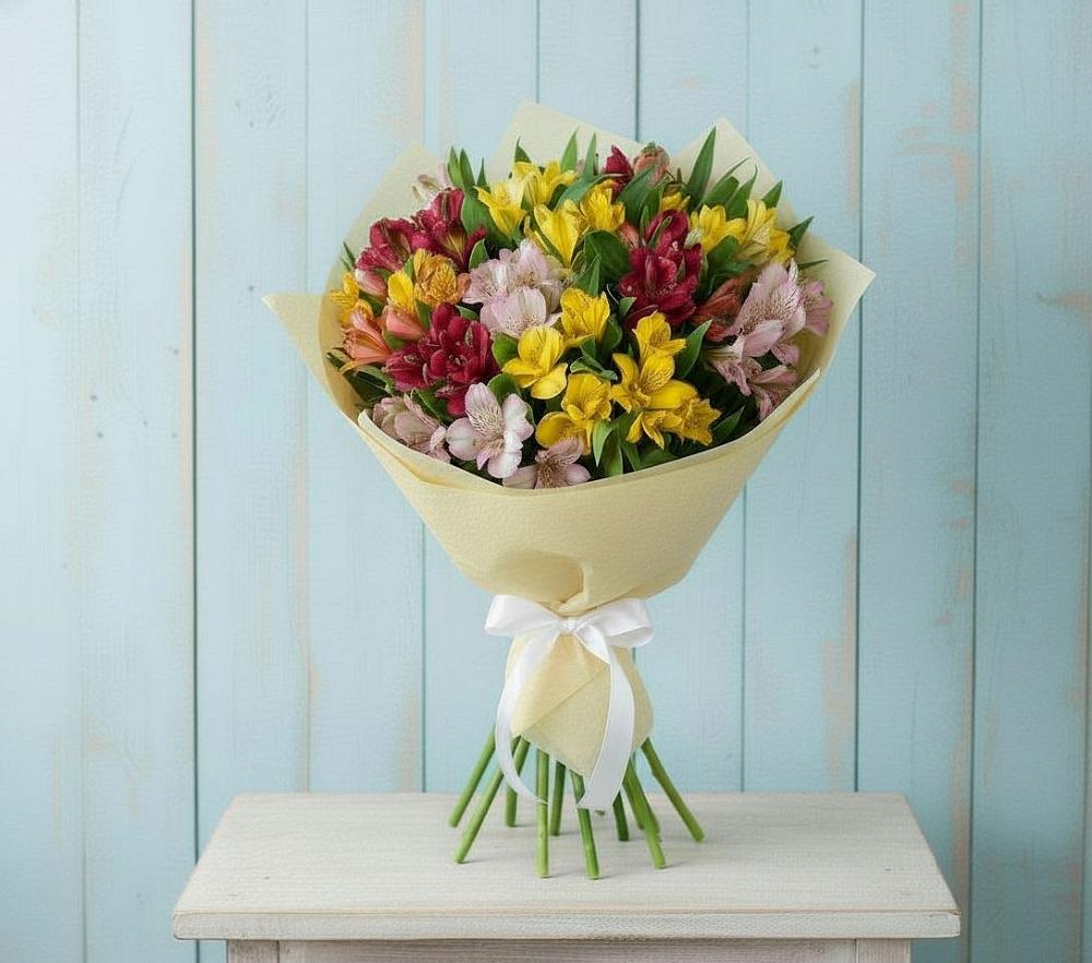 Букет цветов из: Альстромерии в Оранжереях