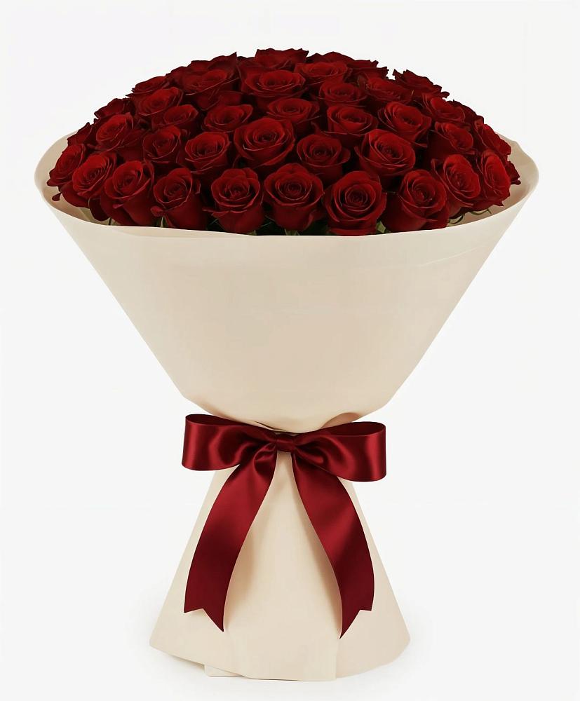 Букет 101 Бордовая роза Блэк Бакарра в Оранжереях