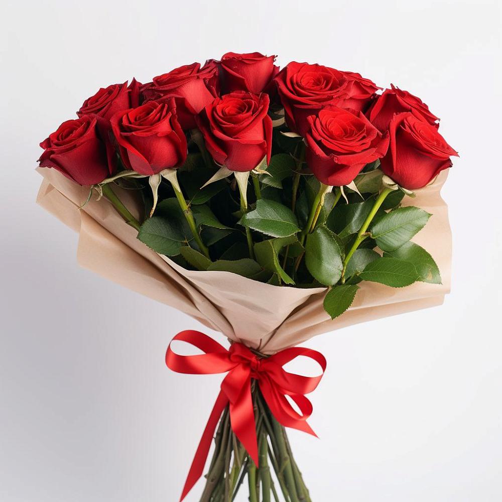 Букет 11 Красных роз Эдлесс Лав в Оранжереях